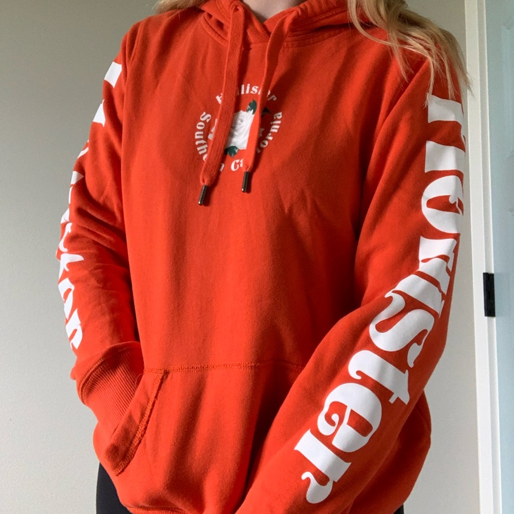 Orange Hollister hoodie